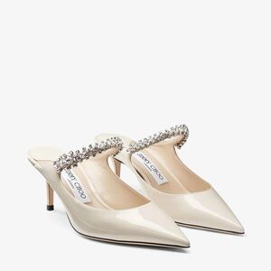 Jimmy Choo White Crystal Heels